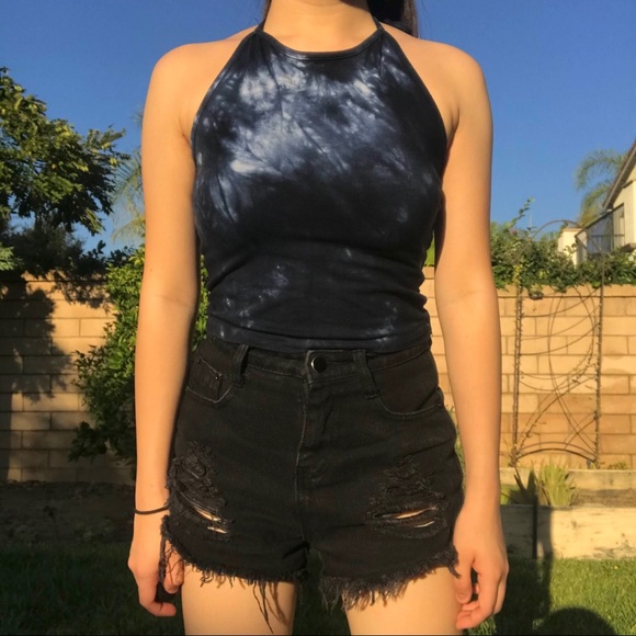 RARE Brandy Melville Tie Dye Halter - Picture 2 of 4